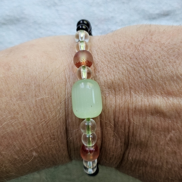 Paracord Rope & Bead Bracelets, Lot of 3, Neon Yellow Green, Black, Blue, Unisex - Picture 7 of 16